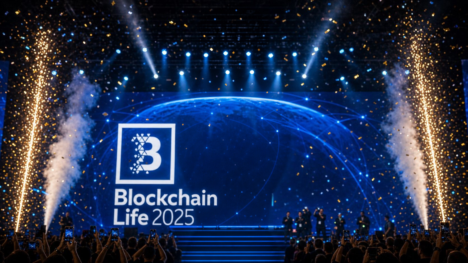 Blockchain Life 2025 stage